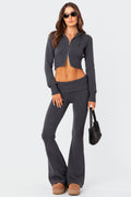 Desiree Knitted Low Rise Fold Over Trousers