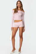 Jamie Fold Over Knit Shorts