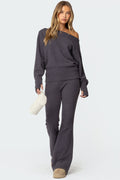 Plush Flared Trousers