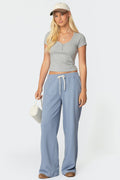 French Terry Straight Leg Joggers