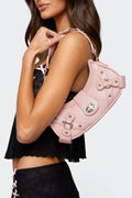 Hardware Faux Leather Bag