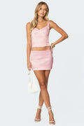 Camila Satin Mini Skirt