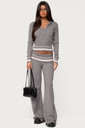 Kaliya Stripey Foldover Knit Trousers