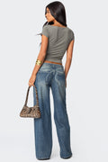 Vyxen Vintage Washed Low Rise Jeans
