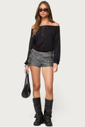 Houston Faux Leather Cargo Shorts