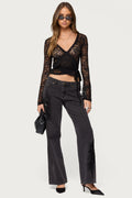 Rossa Beaded Low Rise Baggy Jeans