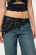 Sequin Crochet Waist Scarf