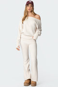 Plush Flared Trousers