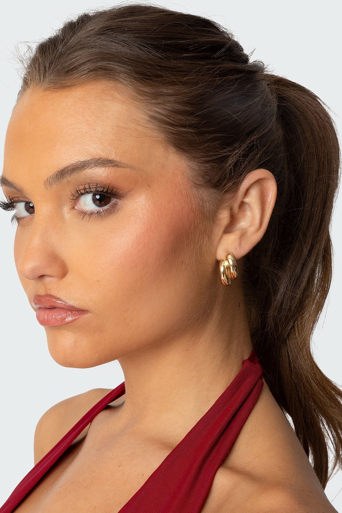 Two Time Chunky Stud Earrings