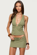Billey Metal Ring Halter Top