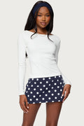 Savi Boat Neck Long Sleeve Top