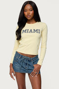 Miami Girl Long Sleeve T Shirt