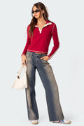 Raelynn Washed Low Rise Baggy Jeans