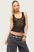 Eleora Sequin Knit Tank Top