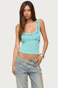 Isiadora Beaded Scoop Neck Tank Top