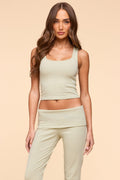 Linda Ribbed Scoop Neck Tank Top