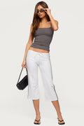 Milene Contrast Terry Capri Trousers
