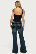 Tatem Lacey Low Rise Flared Jeans