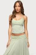 Evia Lacey Backless Halter Top