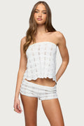 Isola Strapless Crochet Top